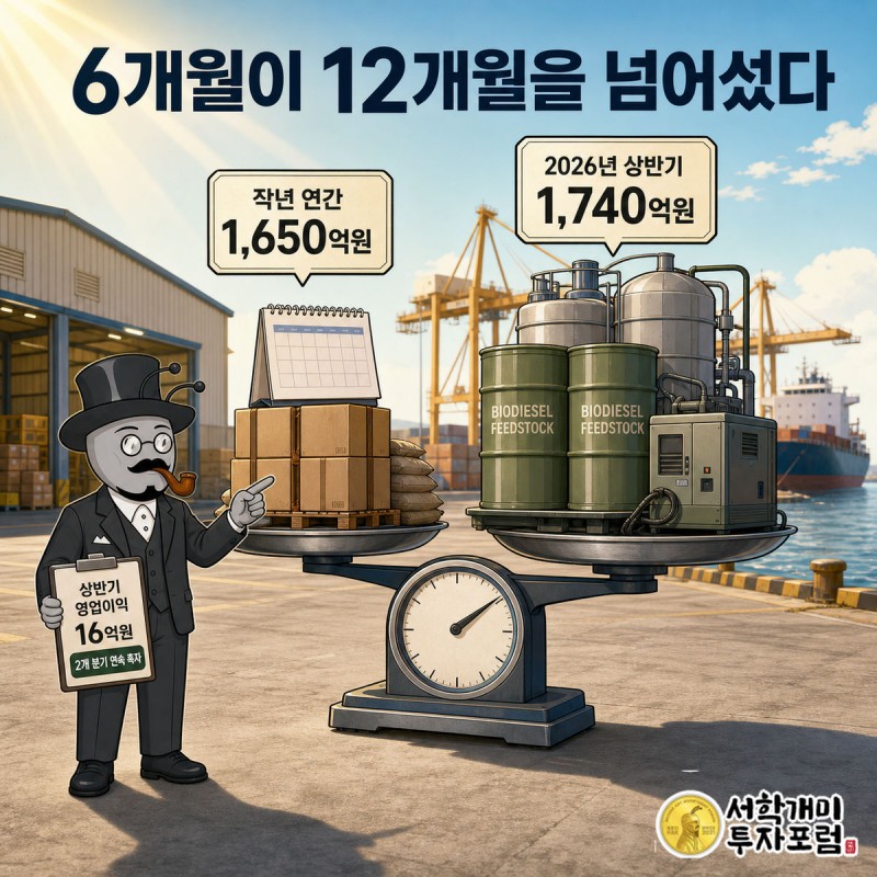 2026년 상반기 매출 1,740억원이 작년 연간 1,650억원을 넘어선 장면