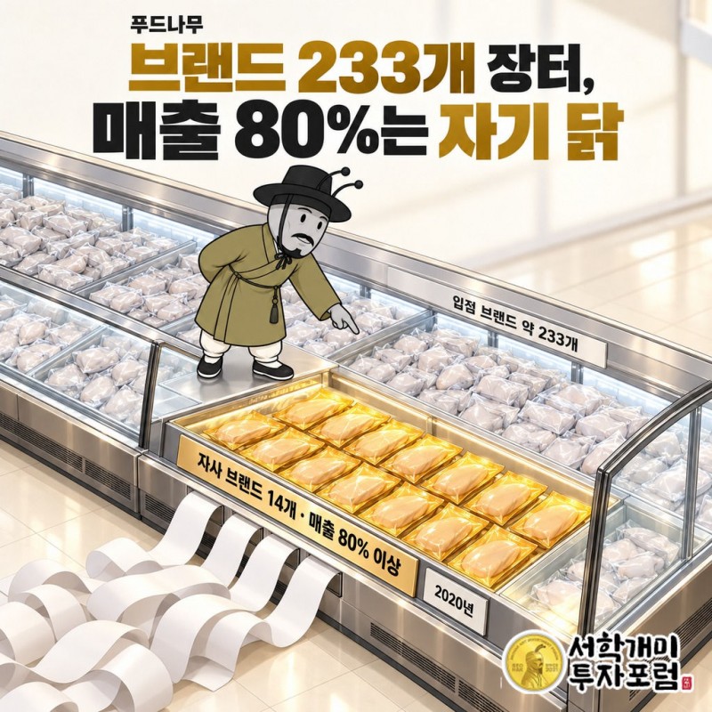 푸드나무 커버 — 브랜드 233개 장터, 매출 80%는 자기 닭