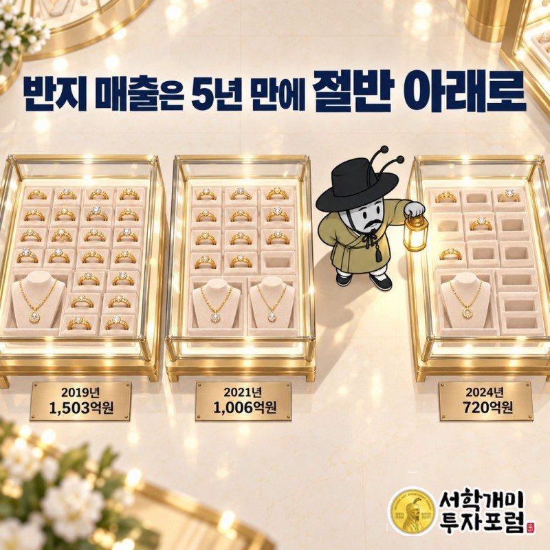 이월드 — 반지 매출은 5년 만에 절반 아래로 도판