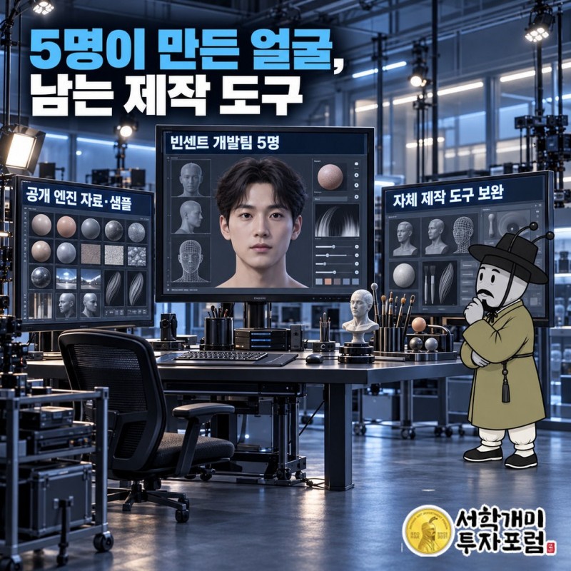 자이언트스텝 — 5명이 만든 얼굴, 남는 제작 도구 도판