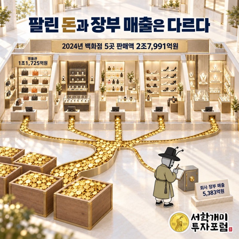 한화갤러리아 — 팔린 돈과 장부 매출은 다르다 도판