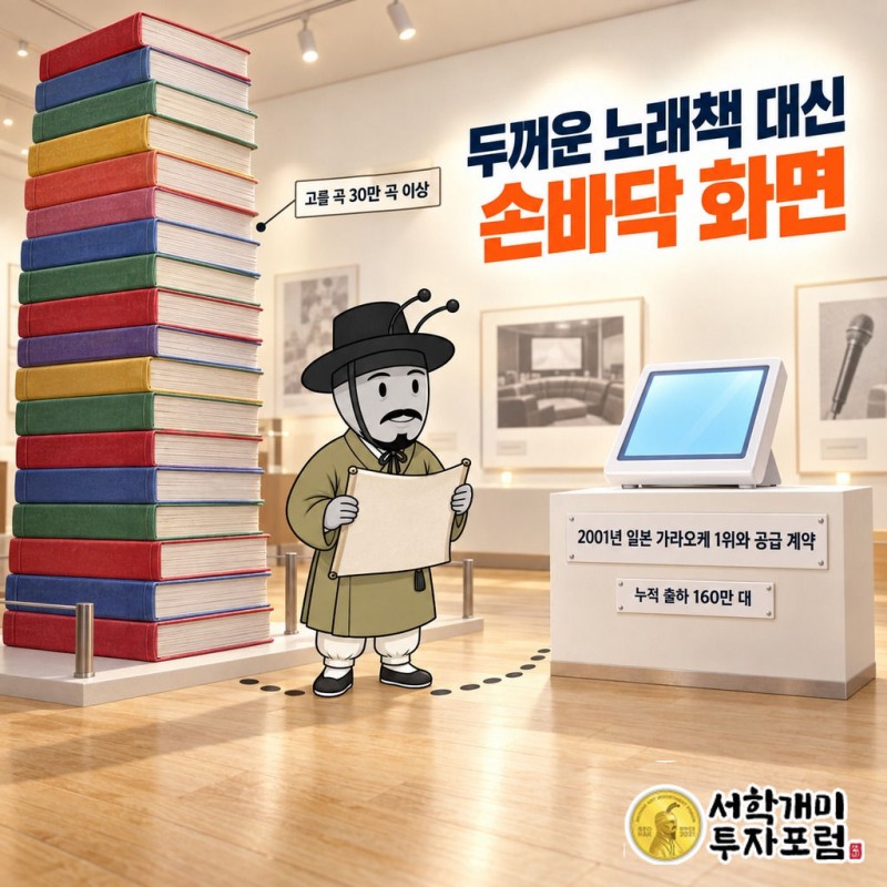 TJ미디어 — 두꺼운 노래책 대신 손바닥 화면 도판