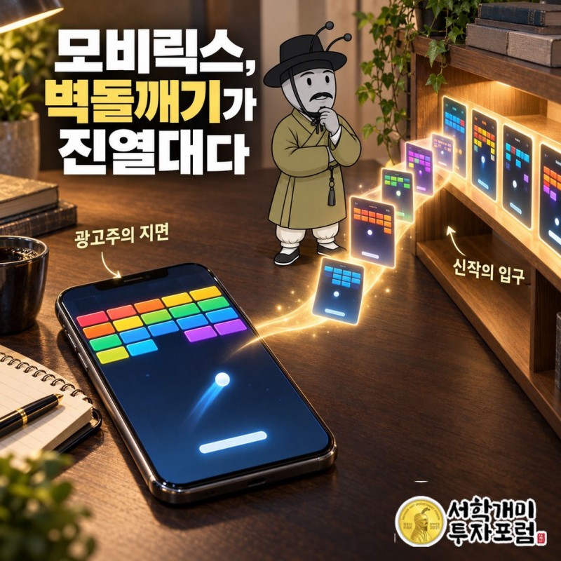 모비릭스 커버 — 모비릭스, 벽돌깨기가 진열대다