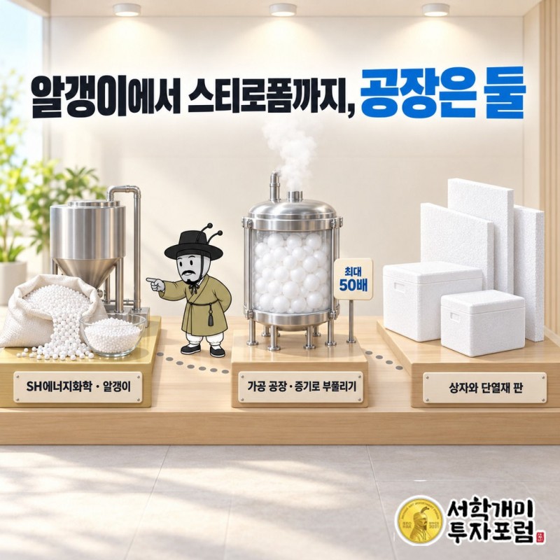 SH에너지화학 — 알갱이에서 스티로폼까지, 공장은 둘 도판