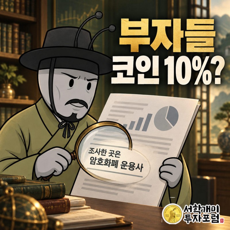설문에서 고액자산가 포트폴리오 내 암호화폐 비중이 평균 10%로 나왔다