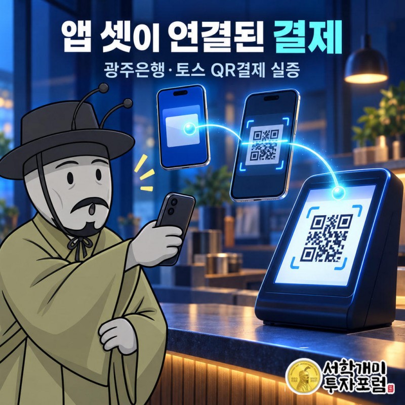 광주은행 앱→토스 QR 스캔→토스플레이스 단말기로 이어져 결제가 끝까지 처리됐다