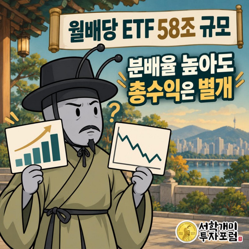월배당 ETF 순자산이 2022년 6월 3,000억원에서 2026년 1월 57조9,600억원으로 늘었다