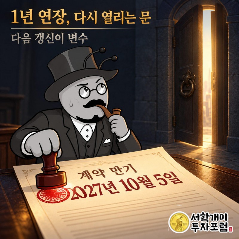 업비트-케이뱅크 계약은 2026년 10월 5일 끝날 예정이었으나 2027년 10월 5일까지 1년 연장