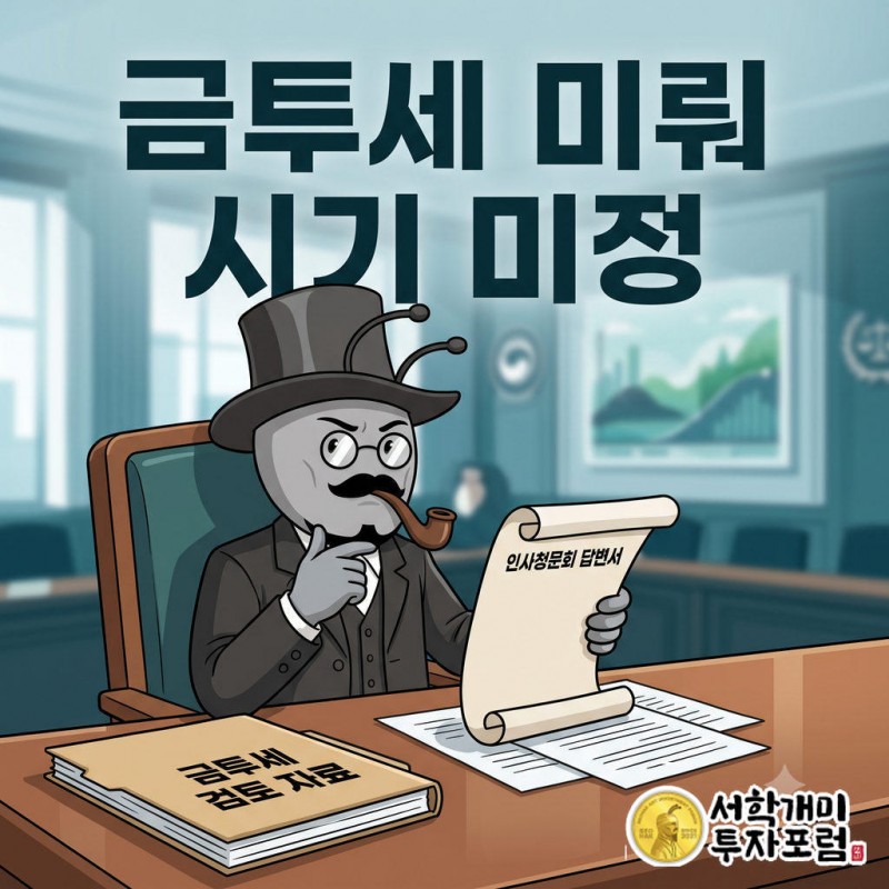 금투세 도입은 시장이 충분히 안정된 뒤 검토한다는 원칙만 제시됐다