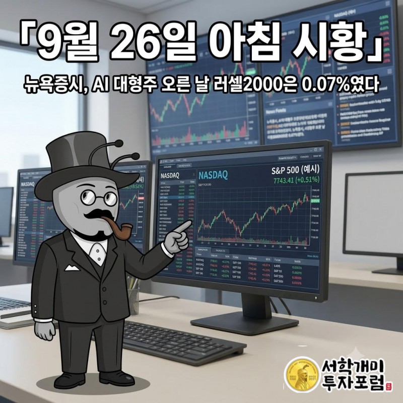 유가는 내렸지만 미국 10년물 국채금리는 2007년 이후 최고치에 닿은 2026년 9월 25일 뉴욕 시장