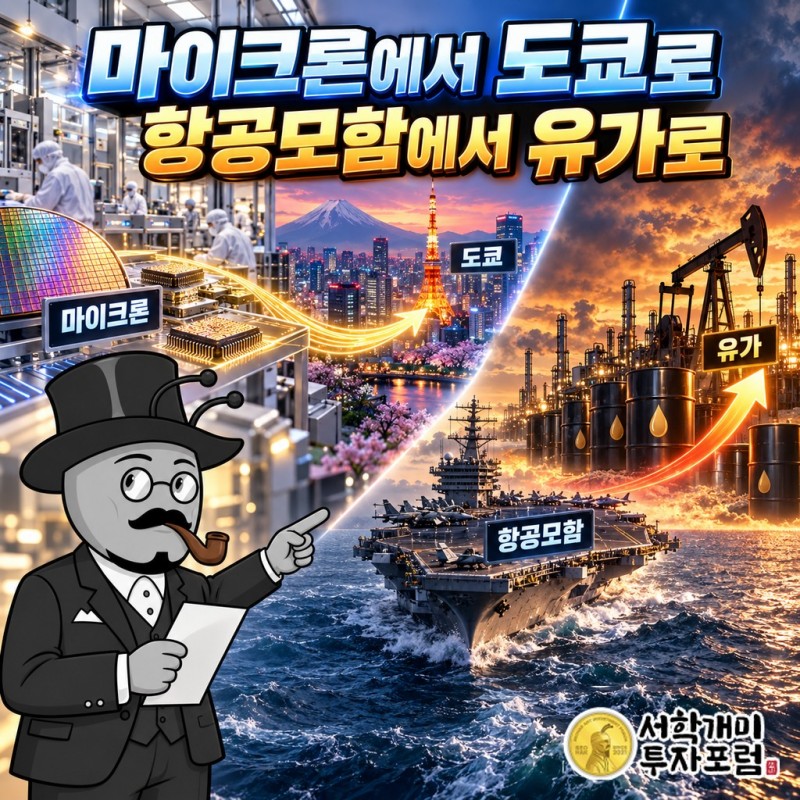 마이크론의 불은 도쿄로, 항공모함의 불은 유가로 번졌습니다