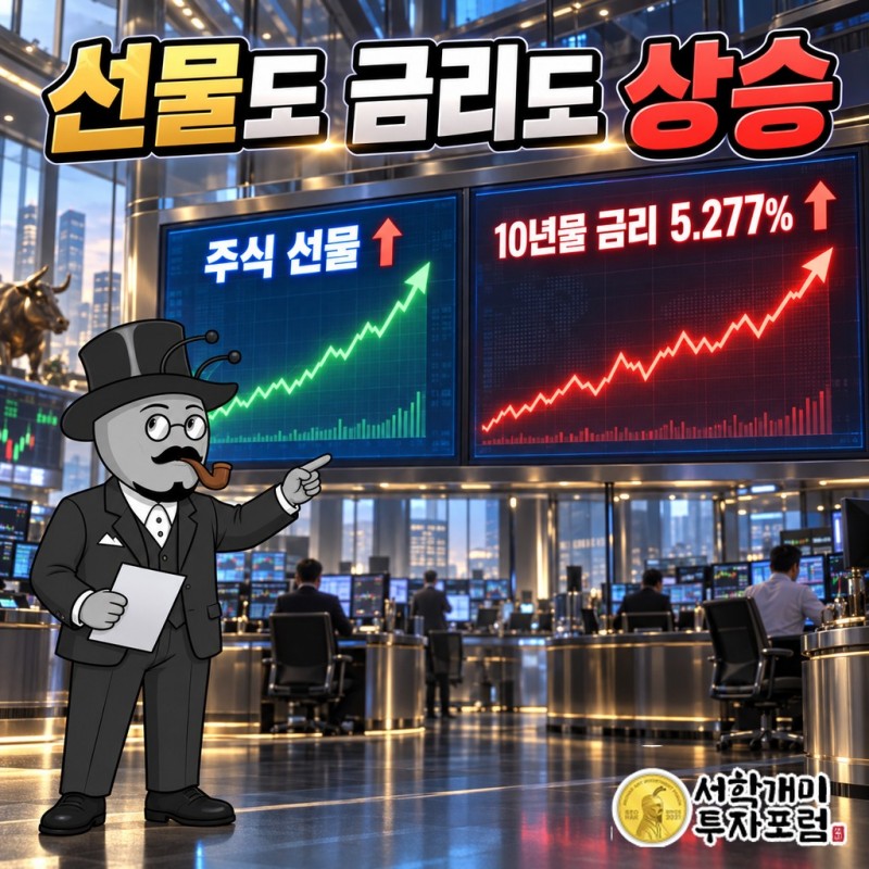선물은 웃는데 10년물은 5.27%로 올라, 금요일의 어긋남이 주말을 건넜다