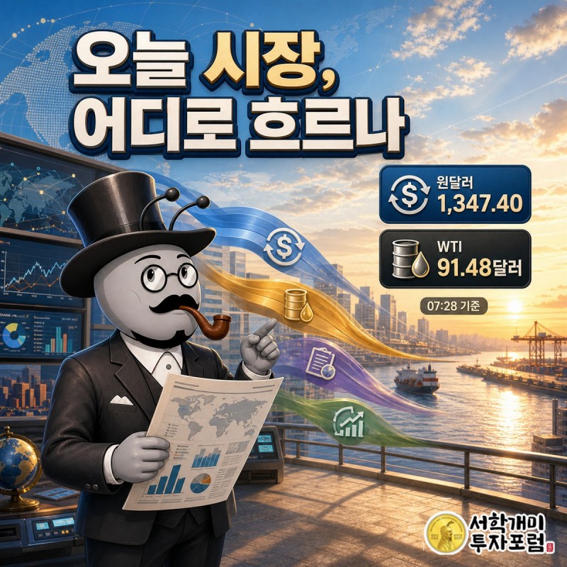 미국 고용과 금리 경계, 원·달러 환율과 국제유가의 연결 경로를 보여주는 아침 시황 브리핑