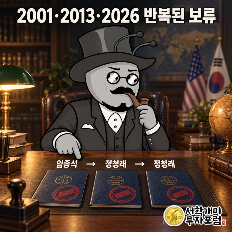 2013년에도 정청래 본인이 미주반에서 비자 지연으로 구주반行, 자리는 김영우 의원이 메움