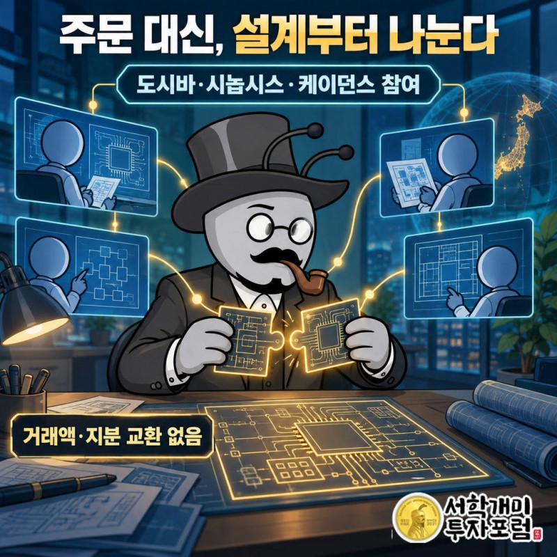 이름이 확인된 협력사는 도시바, 시놉시스, 케이던스, 인포시스 등이다