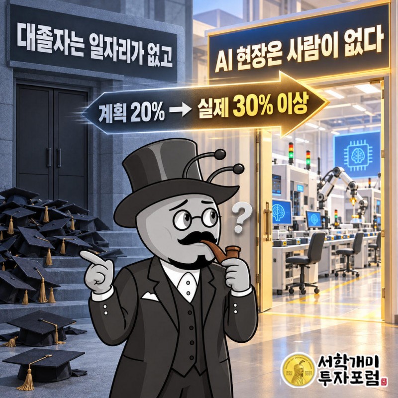 일반 대졸자는 일자리를 못 구하는데 첨단 제조와 AI 현장은 사람이 모자란다