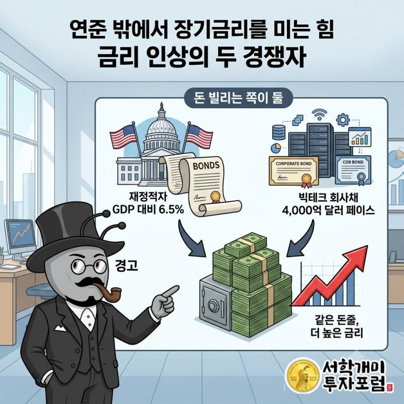 미국 국가부채 40조 달러 초과, FY2026 재정적자 GDP 대비 6.5%(50년 평균 3.8%)