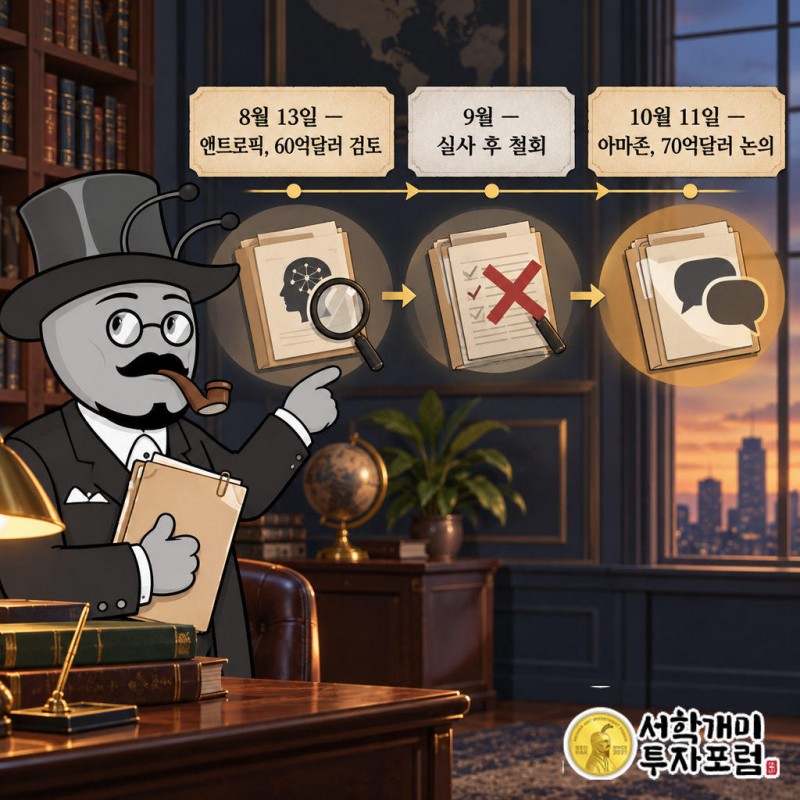 8월 13일 앤트로픽이 데카르트를 60억달러에 인수 검토 중이라는 보도