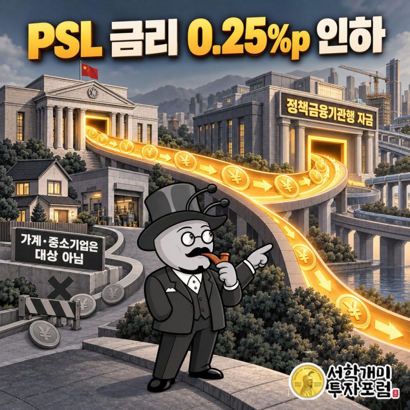 PSL은 인민은행이 정책금융기관에 장기·저금리 자금을 대주는 창구다