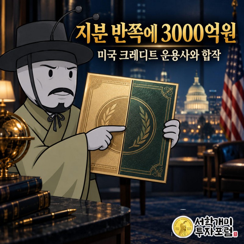한투가 미국 운용사 C사의 크레디트 사업부를 분리한 합작법인 지분을 50 대 50으로 나누는 방안을 협상 중