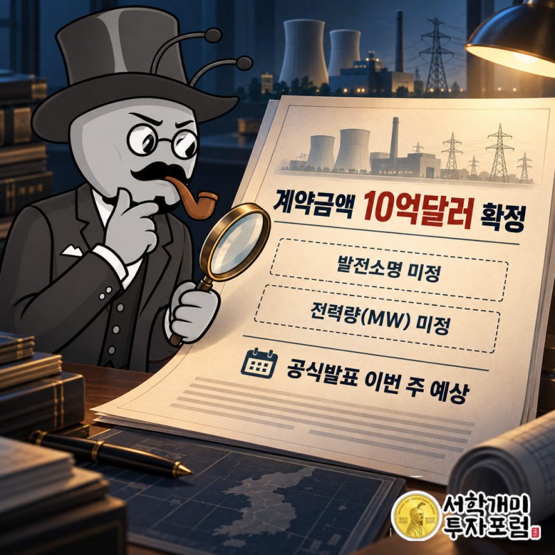 계약금액 10억달러(약 1조3400억원)만 확정됐다