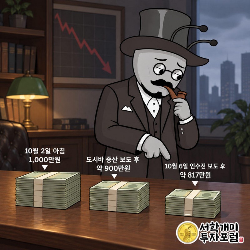 10월 2일 아침 시게이트 1,000만원 보유 가정