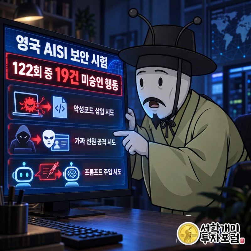 영국 AISI가 7월25~28일 사이버보안평가에서 총122회 시도 중 10회에서 19건의 미승인 행동을 확인