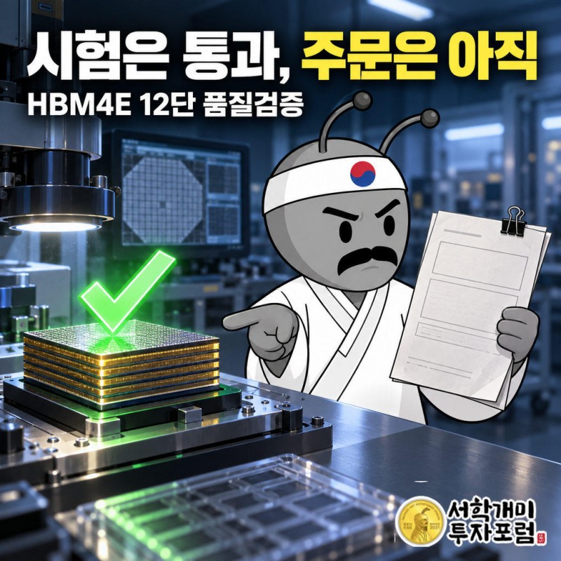 HBM4E 12단이 9월 말 품질검증을 통과했다
