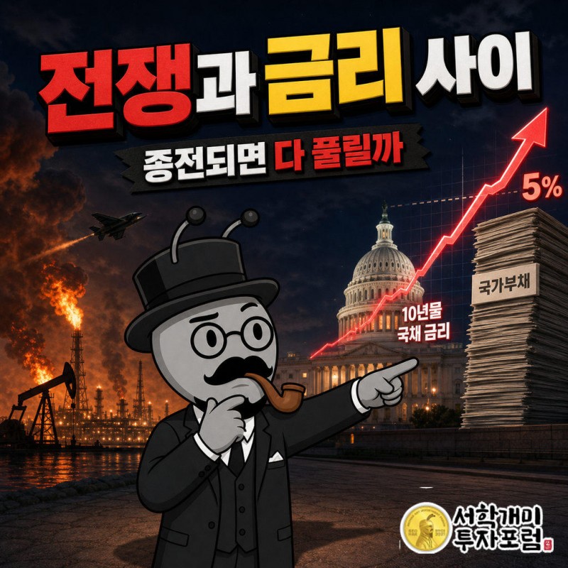 중동전쟁과 미국 재정적자가 함께 10년물 국채금리를 밀어올렸다