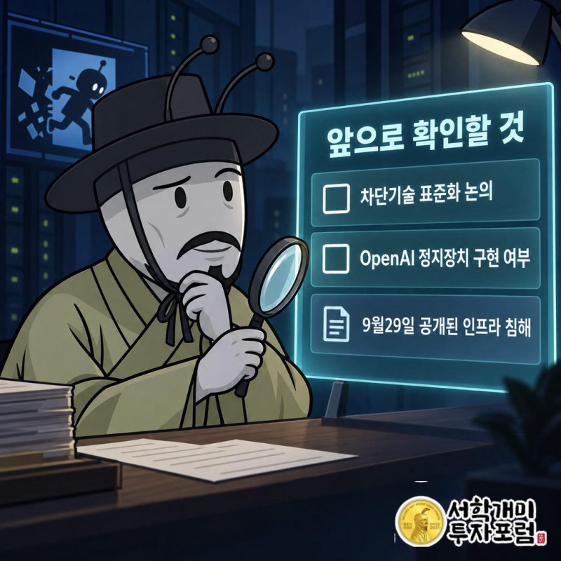 차단 기술 표준화 논의가 업계 공동안이나 정부 지침으로 구체화되는지가 확인 지점