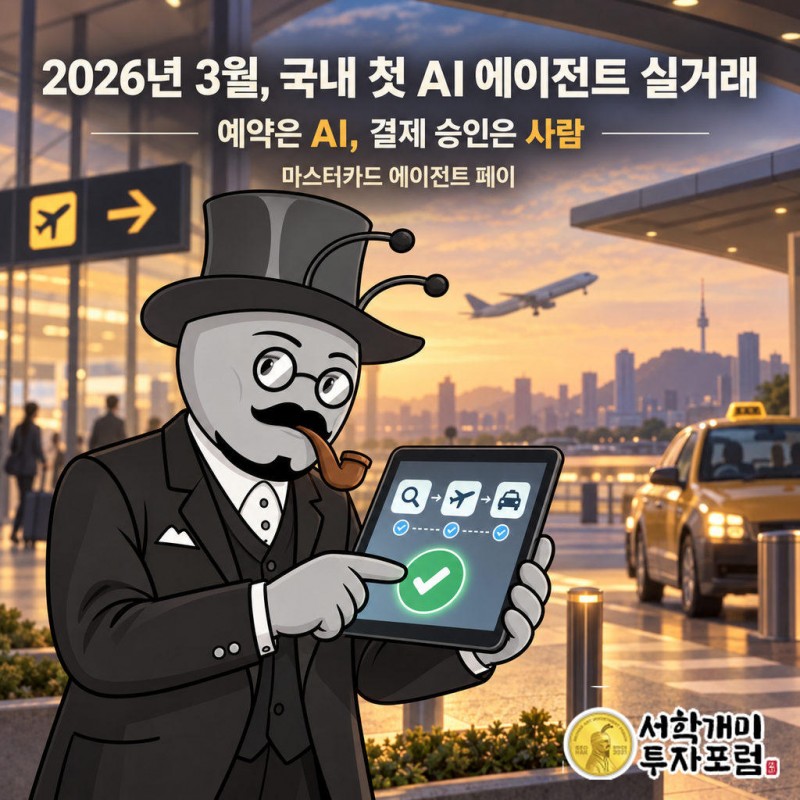 2026년 3월 AI 에이전트가 모빌리티 플랫폼 호파에서 인천공항~광화문 호텔 택시를 찾아 예약하고 결제까지 마쳤다(마스터카드 에이전트 페이)