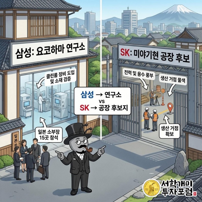삼성은 요코하마 APL에서 클린룸 장비를 돌리며 소재를 먼저 본다. 개소식에 일본 소부장 업체 15곳이 왔다