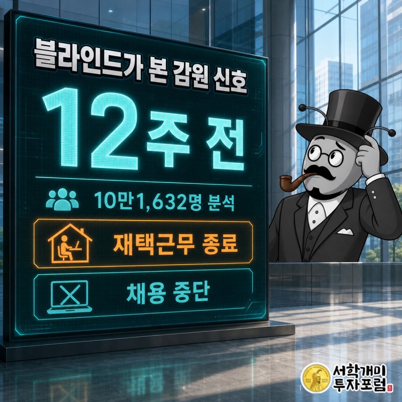 거대한 디지털 카운트다운 화면에 '12주 전'이 뜨자 부자개미가 놀라며 지켜보는 모습