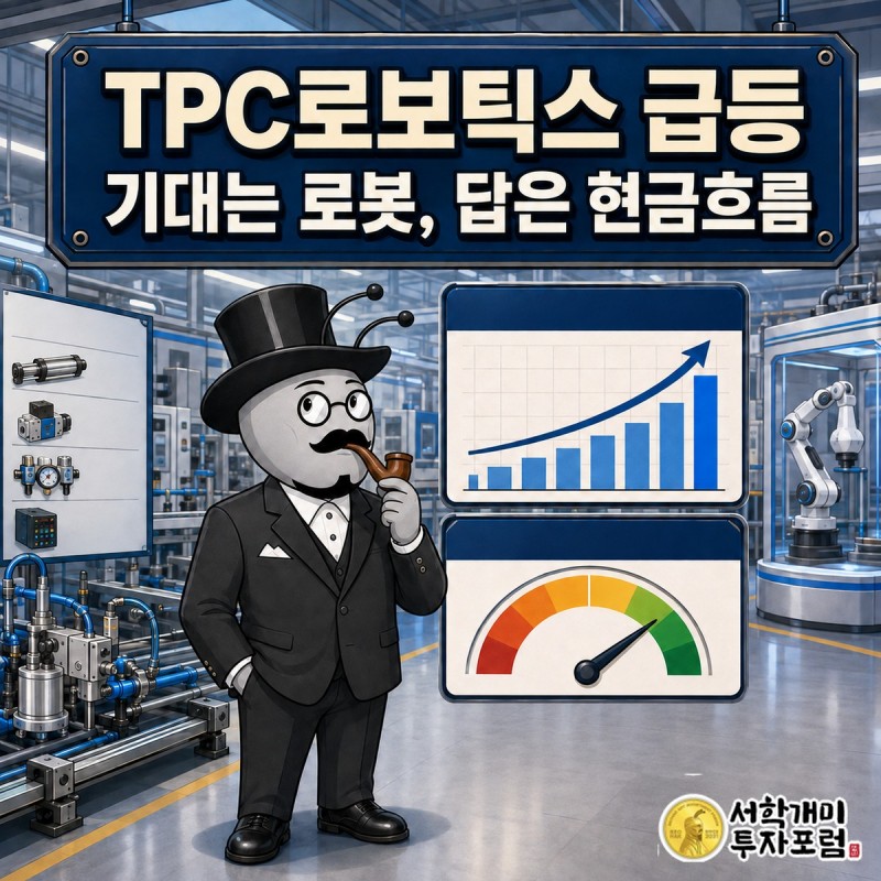 TPC로보틱스 공압 매출과 휴머노이드 액추에이터 사업을 설명한 표지