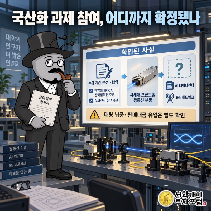 빛과전자 사업 구조: 통신장비 사이에서 전기신호와 광신호를 바꾸는 광트랜시버