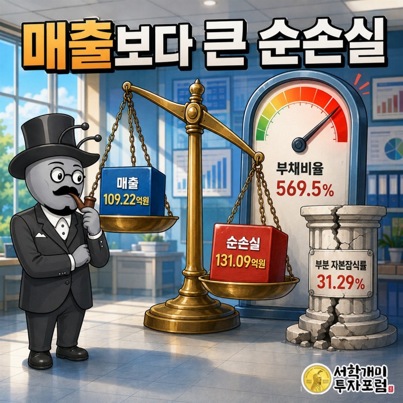 부채비율 569.5%, 부분 자본잠식률 31.29%