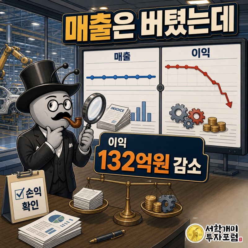2023년부터 2025년까지 매출은 완만히 줄고 영업이익은 적자로 급락한 재무 흐름