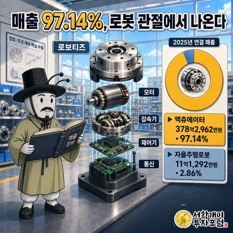 로보티즈 3개년 매출 영업이익 영업활동현금흐름 변화