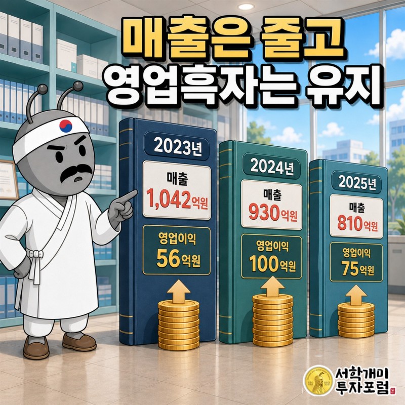 JW신약 3개년 매출 영업이익 순이익과 크레아젠 비경상 이익을 구분한 그림