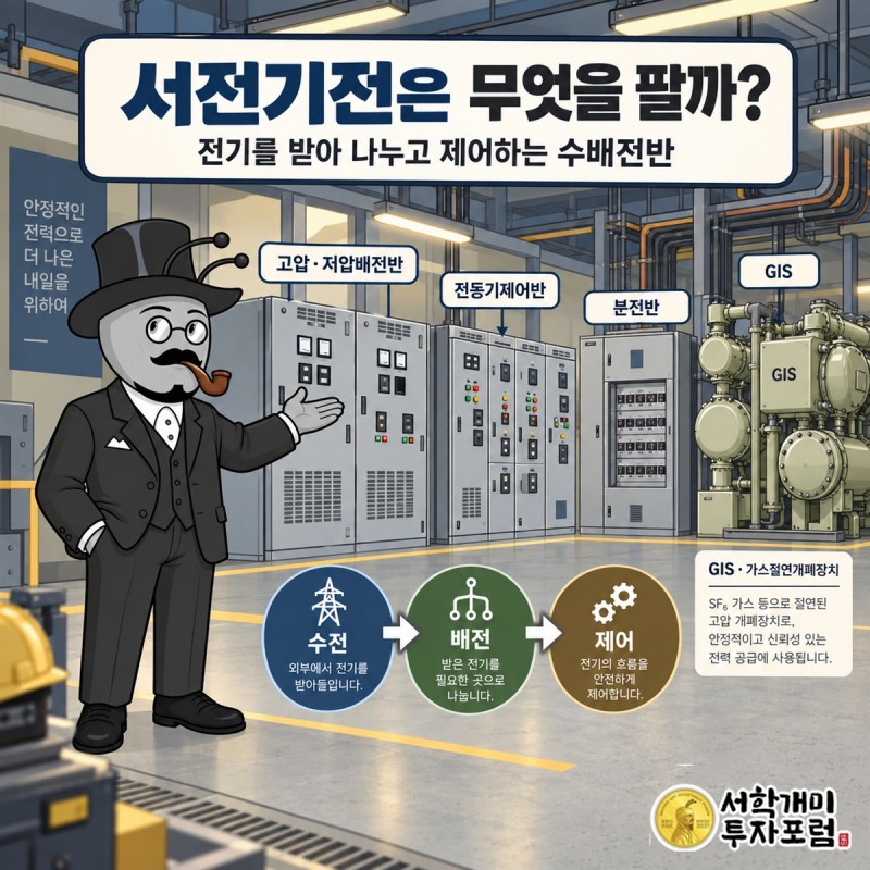고압·저압배전반과 전동기제어반, GIS가 전력 공급 과정에서 맡는 역할
