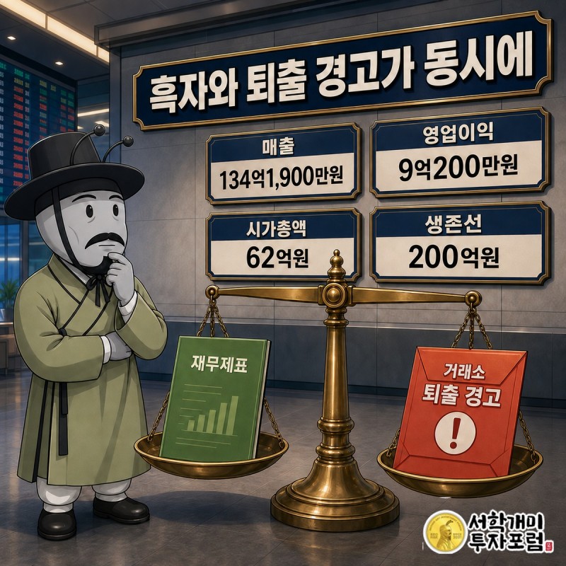 흑자전환 호재와 시가총액 미달 상장폐지 경고가 골드앤에스 주가에서 충돌하는 구조