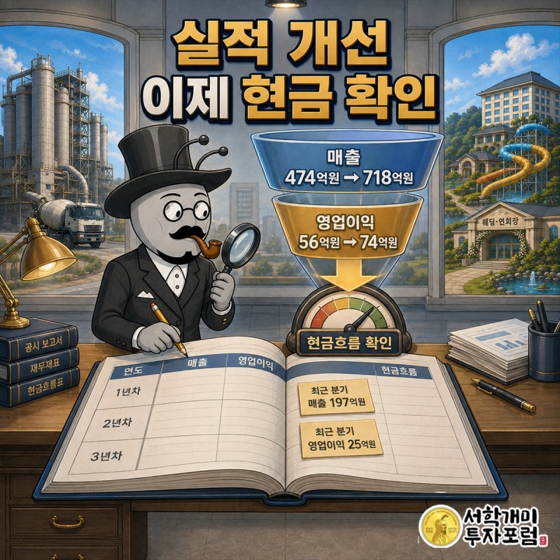 강동씨앤엘 전망을 가르는 레저 매출 시멘트 이익률 차입금 세 조건