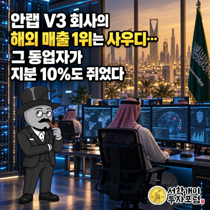 안랩, 해외 매출 1위는 사우디아라비아라는 제목의 커버 이미지