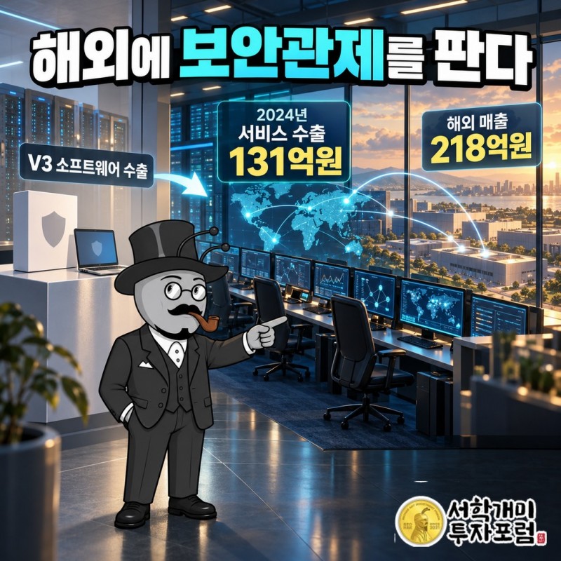 V3 소프트웨어 수출에서 보안관제 서비스 수출 131억원으로 넓어진 안랩의 해외 사업