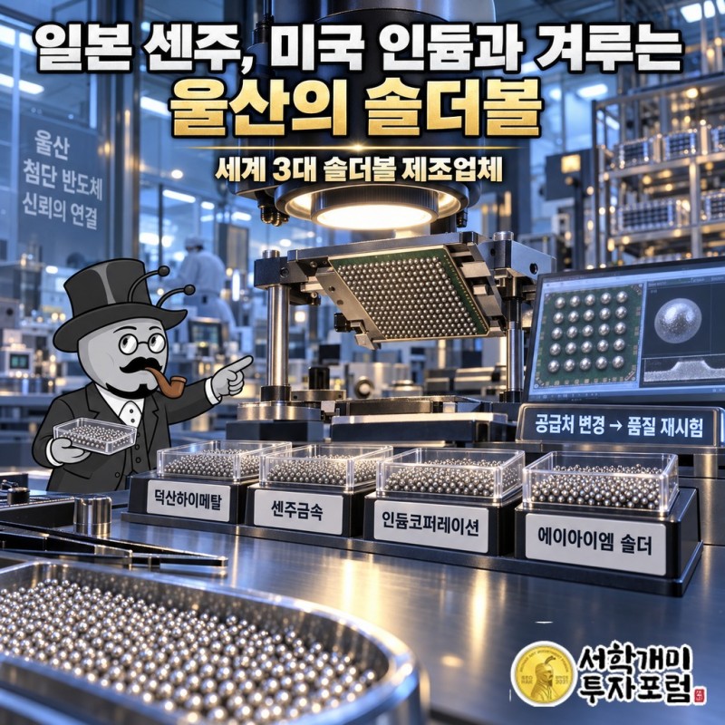 센주금속·인듐코퍼레이션·AIM Solder와 함께 세계 3대 솔더볼 회사로 꼽히는 덕산하이메탈