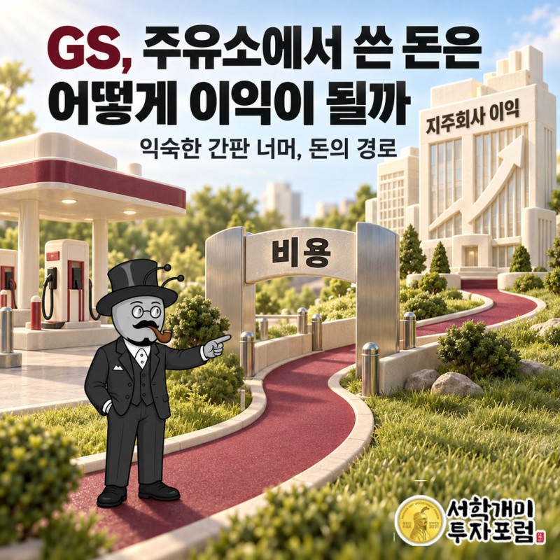 주유소에서 쓴 돈과 지주회사 GS의 이익 사이에 놓인 사업과 지분의 연결