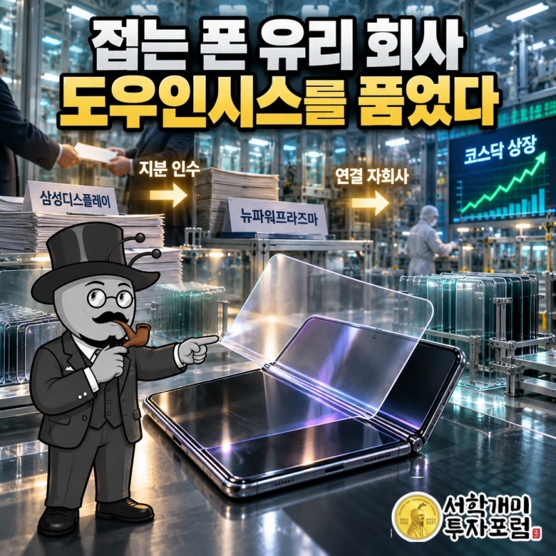 삼성디스플레이 쪽 지분이던 도우인시스를 사들여 연결 자회사로 편입하고 코스닥에 상장시킨 과정