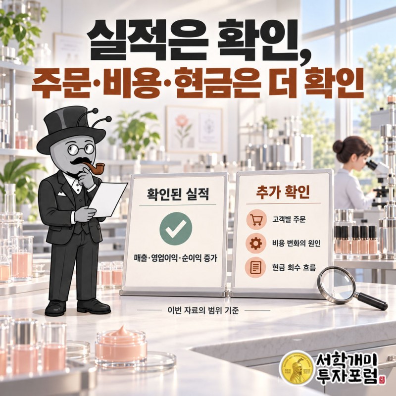 고객 브랜드의 주문이 생산 비용을 거쳐 제조사의 이익으로 이어지는 구조