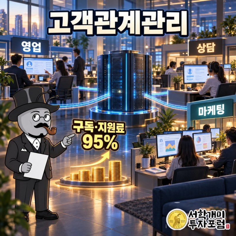 세일즈포스가 기업 고객에게 영업·상담·마케팅 클라우드를 구독으로 빌려주고 매출의 95%를 구독·지원료로 버는 구조
