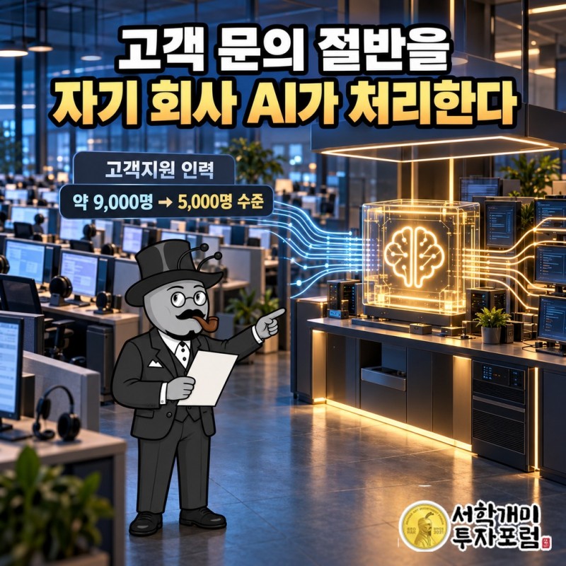 고객지원 인력 약 9,000명에서 5,000명 수준으로, 문의 절반을 Agentforce가 처리하는 세일즈포스 상담창구